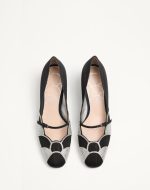 BOWOW PUMPS IN MOIRÈ FABRIC WITH CRYSTALS 45MM - Image 3